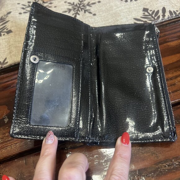 MICHAEL KORS ASTOR STUDDED Patent Leather Bifold WALLET - Picture 9 of 10